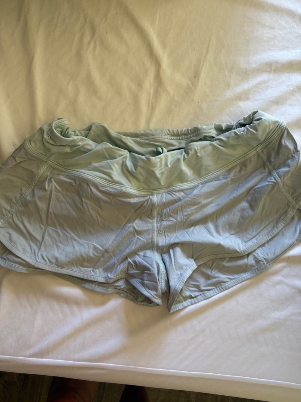 Light mint lululemon speed up Shorts